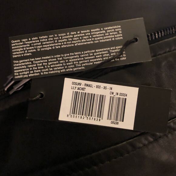 Diesel Lily Biker Leather Jacket Black Size XS NWT $700 - Picture 10 of 10